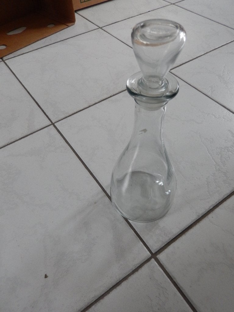 Grote glazen karaf ca 30 cm hoog, Enlèvement ou Envoi, Comme neuf