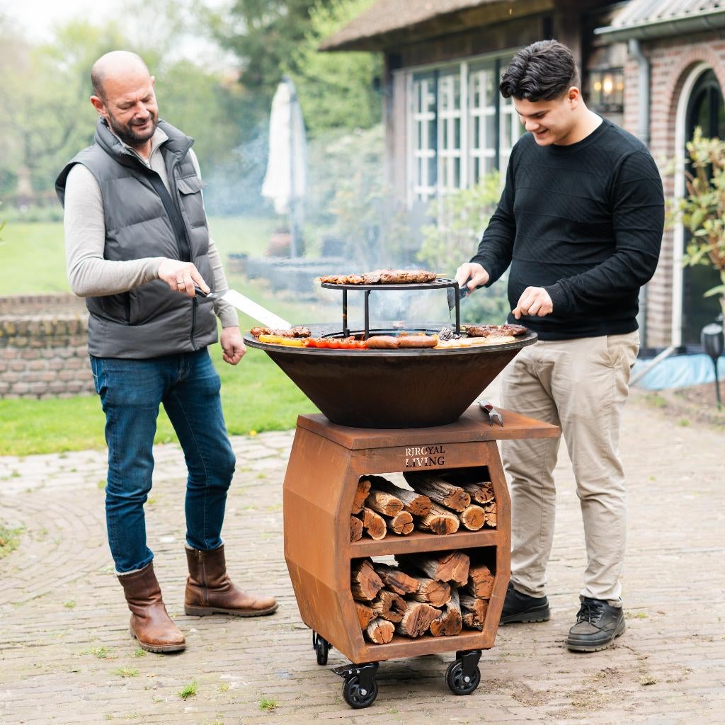 bbq plancha Companero XXL Cortenstaal met 80cm plaat 8mm NW, Ophalen of Verzenden, Nieuw, RJRoyal Living, Met accessoires