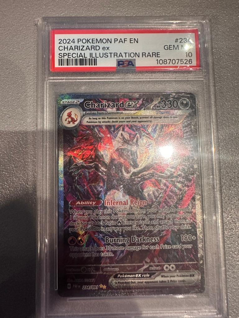 PSA 10 charizard Palden fates, Hobby en Vrije tijd, Ophalen of Verzenden, Zo goed als nieuw