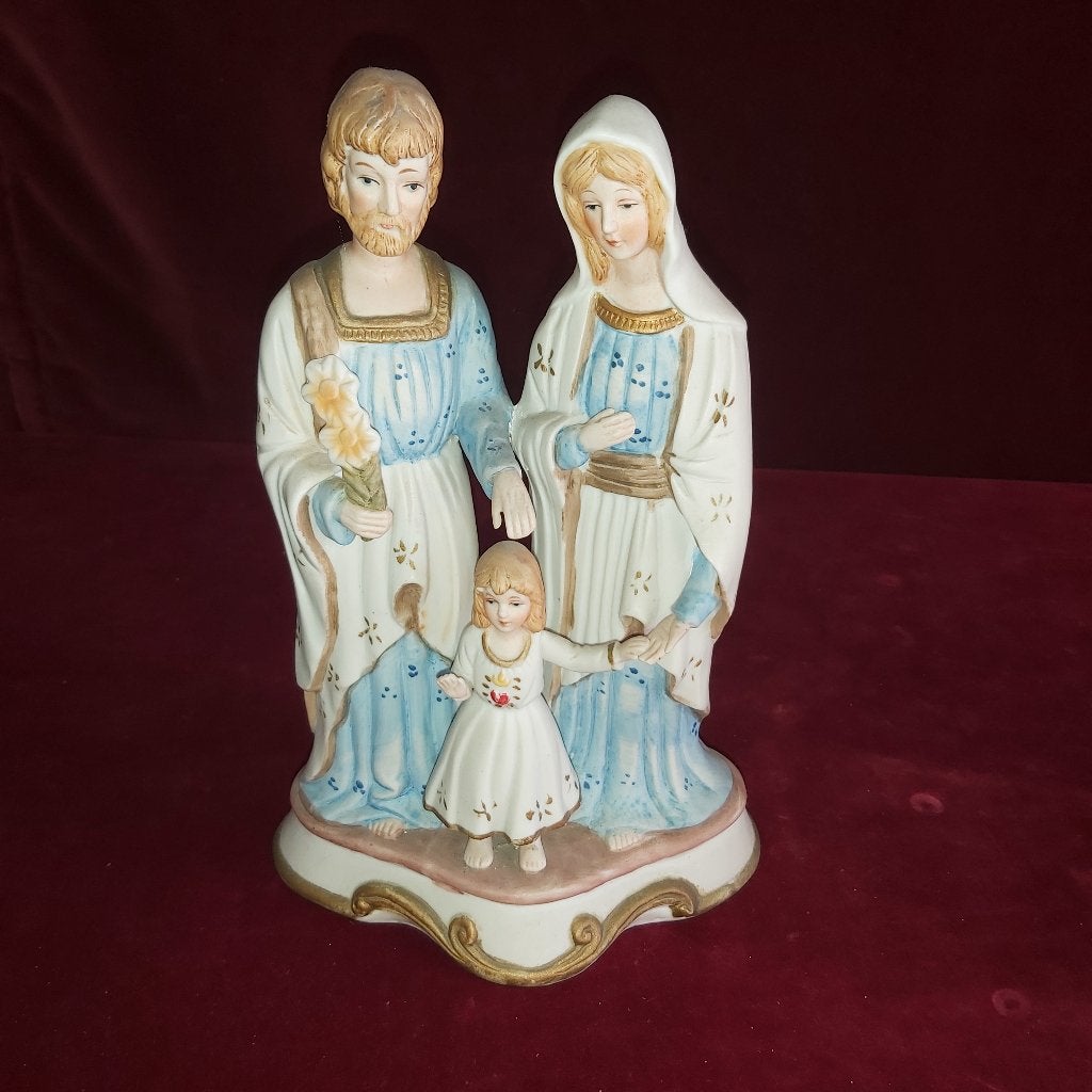 Beeld religieus H. Familie porselein biscuit, Ophalen of Verzenden