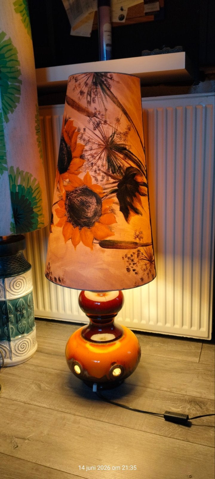 Vintage seventies staanlamp, Huis en Inrichting, Ophalen