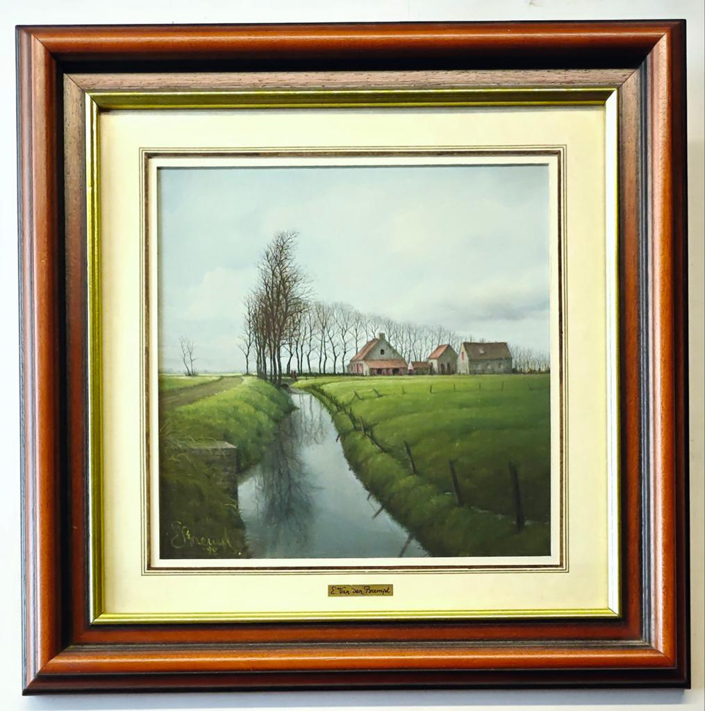 De Vuile Vaart, Oostkerke (Edgar Van den Brempt, 1992), Antiek en Kunst, Kunst | Schilderijen | Klassiek, Ophalen of Verzenden