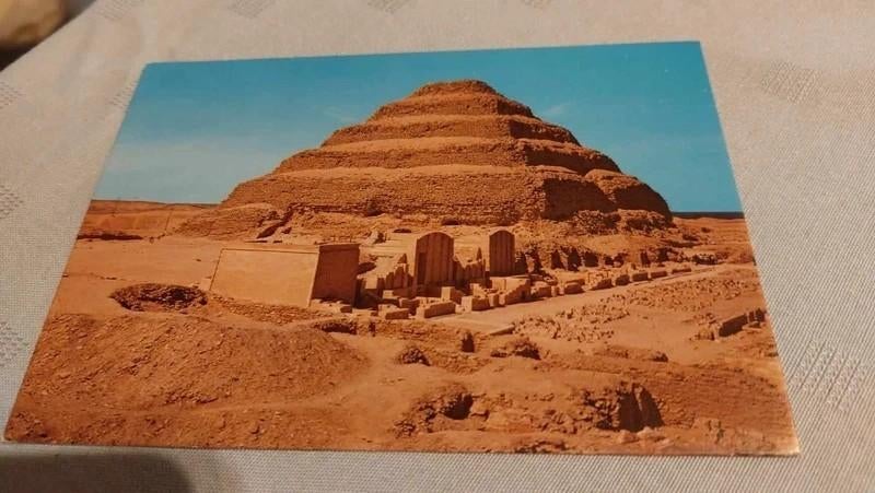 Postkaart : De oude getrapte piramide in Saqqara / Egypte, Verzamelen, Ophalen of Verzenden, Buiten Europa