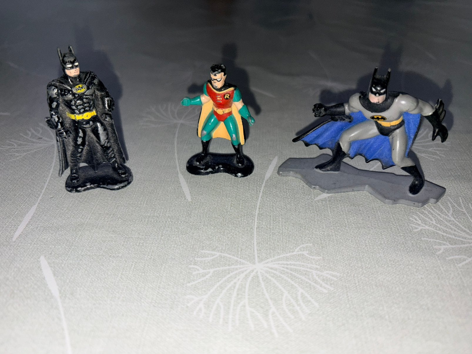 3 metalen Batman en Robin figuren jaren '90, Verzamelen, Ophalen of Verzenden, Gebruikt, Film, Beeldje, Replica of Model