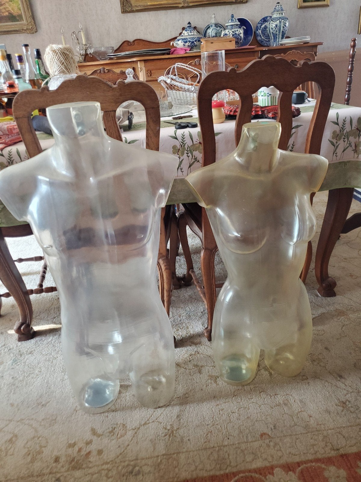 2 transparante paspop torso’s – €10 samen, Ophalen