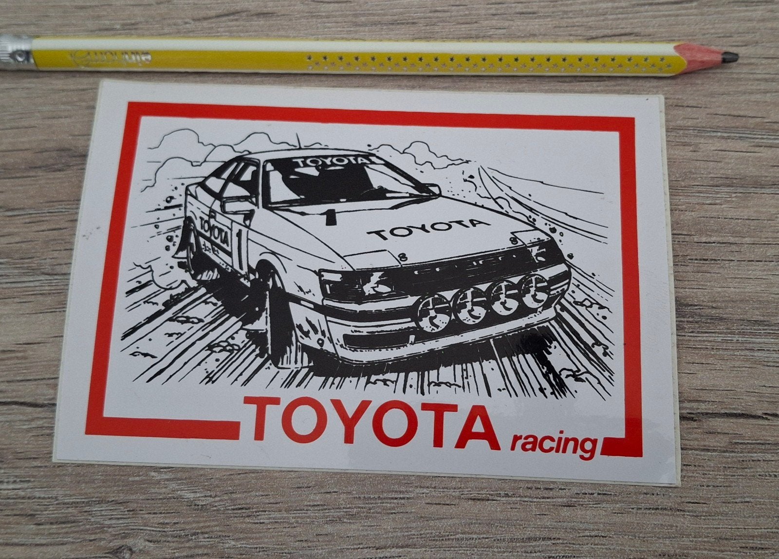 Autocollant de rallye de voitures de course Toyota, Enlèvement ou Envoi, Comme neuf, Voiture ou Moto