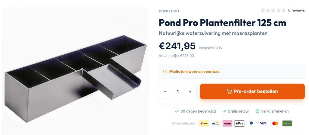 Plantenfilter met pomp, Tuin en Terras, Ophalen, Gebruikt, Vijverfilter