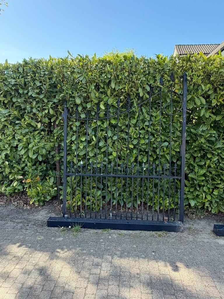 Dubbele poort | ijzeren tuinpoort | draaipoort | oud hekwerk, Ophalen, Met poort, Gebruikt, Overige typen
