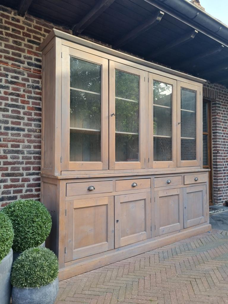 Buffet/vitrine en bois massif LIVRAISON GRATUITE, Enlèvement ou Envoi, Espace de rangement, Belgie, Belgie