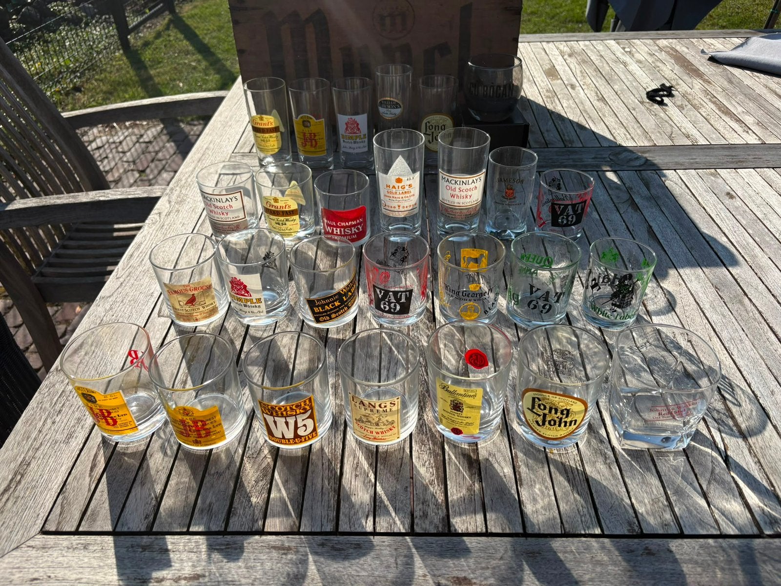 27 whisky glazen diverse distilleries, Verzamelen, Ophalen, Zo goed als nieuw