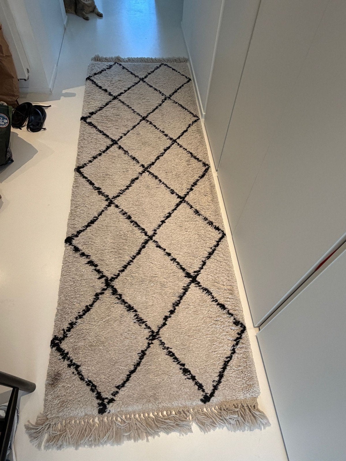 Tapis de couloir Zara Home à franges – Style berbère, Maison & Meubles, Ameublement | Tapis & Moquettes, Rectangulaire, Crème