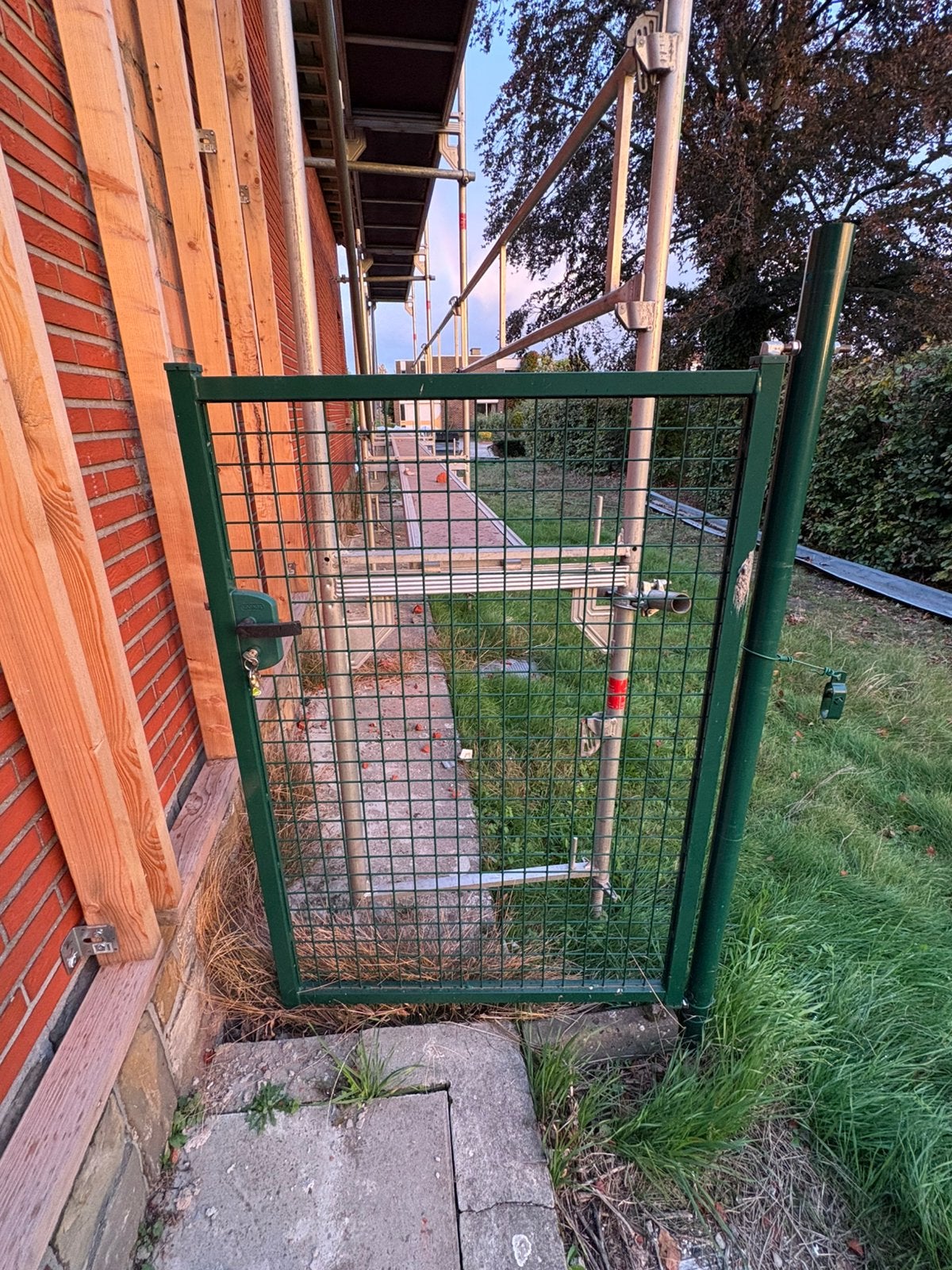 Groene tuipoort, Tuin en Terras, Ophalen, Gebruikt, IJzer, Draaipoort