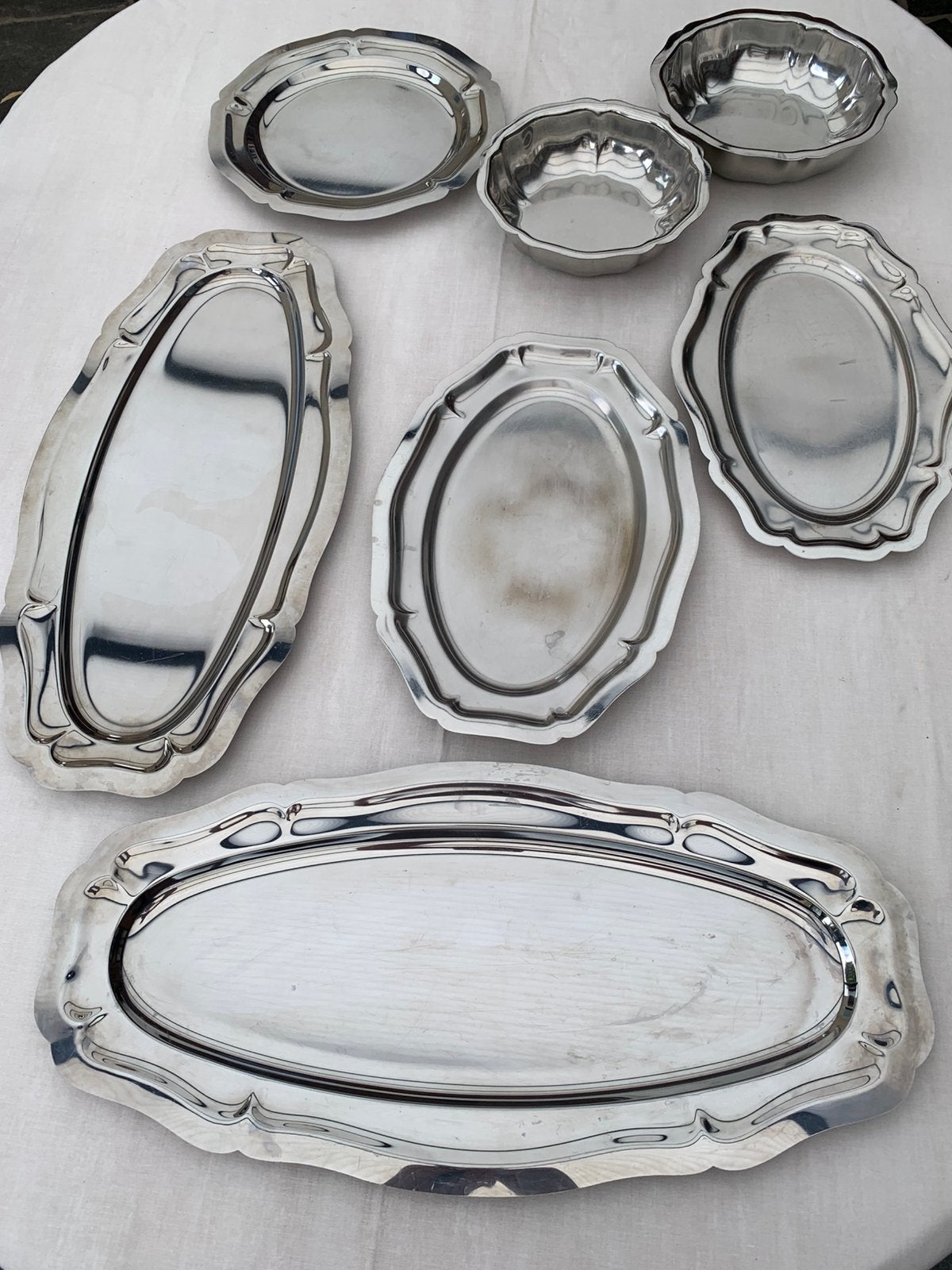 Plats en inox vintage - très bon etat, Ophalen, Zo goed als nieuw