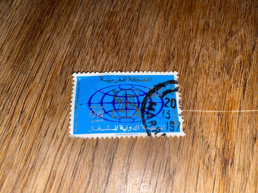 Marokko postzegel 0,5 Internationale Arbeidsorganisatie, Verzenden, Marokko, Gestempeld