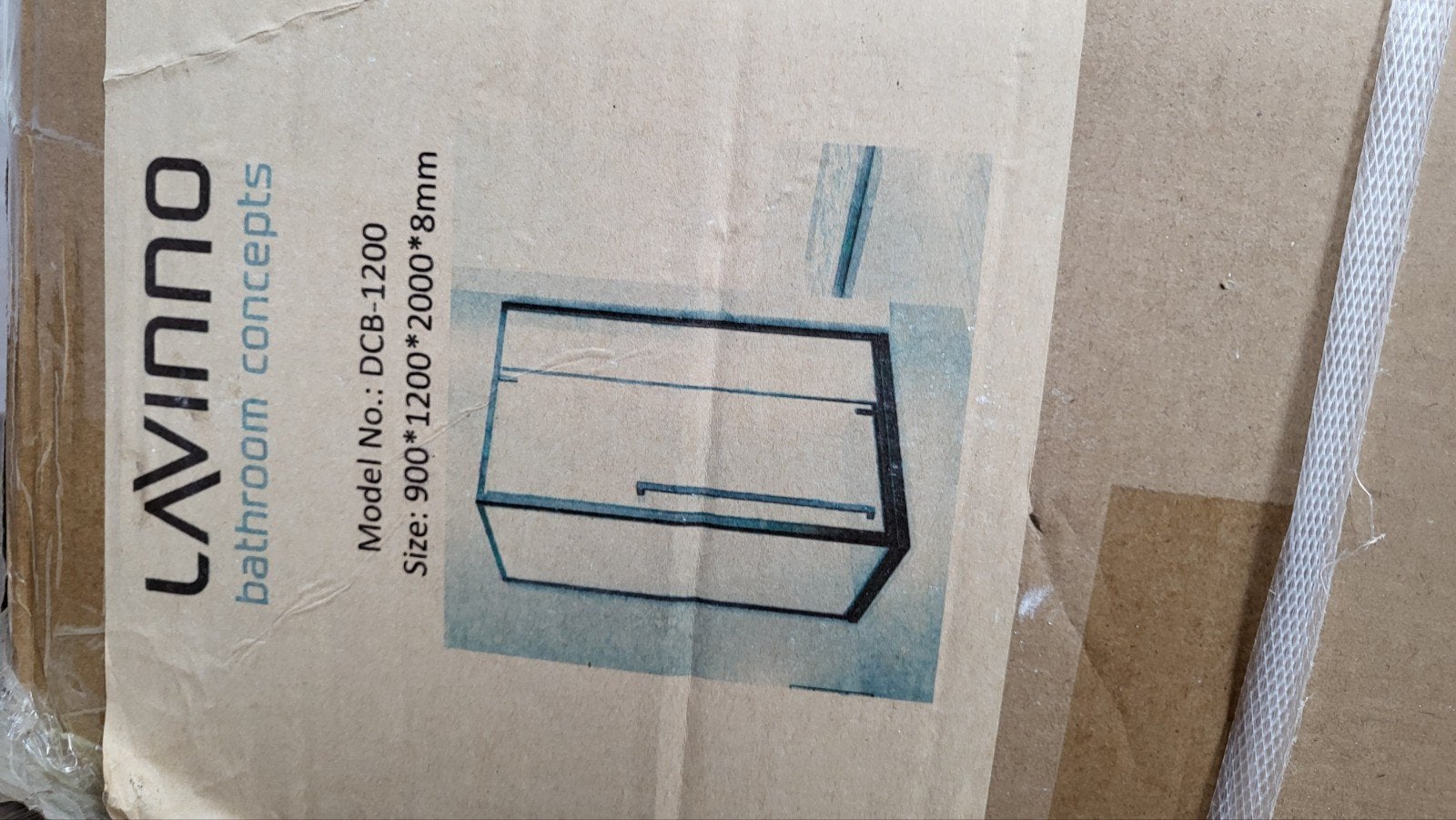 Cabine / paroi de douche Lavinno neuve – 90 x 120 cm, Enlèvement