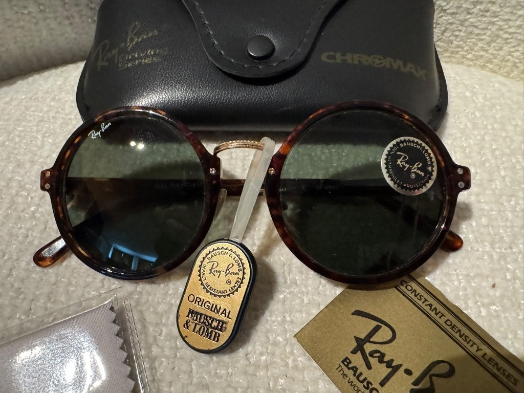 NIEUWE Vintage B&L Ray-ban zonnebril Premier C W0858, Zonnebril, Bruin, Nieuw, Ophalen of Verzenden