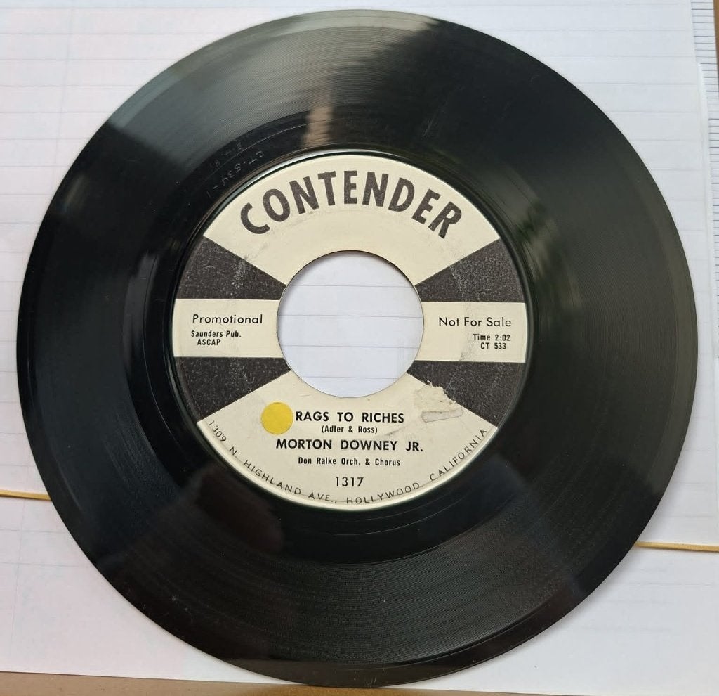 Popcorn Groove / Morton Downey - Rags To Riches, Enlèvement ou Envoi, Pop, 7 inch, Housse de protection extérieure
