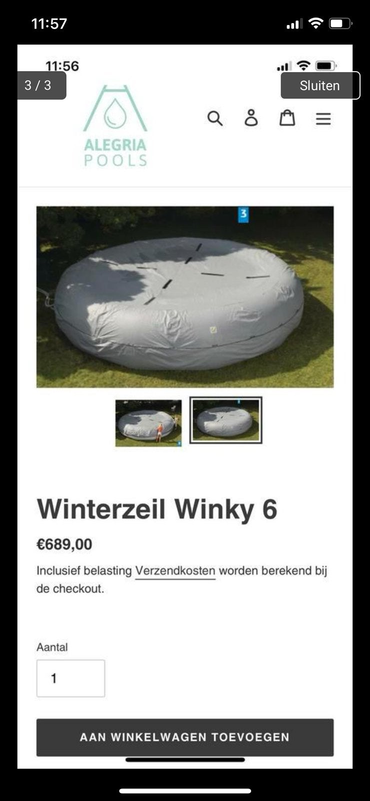 Winterdekzeil Zodiak, Jardin & Terrasse, Enlèvement, Comme neuf, Rond