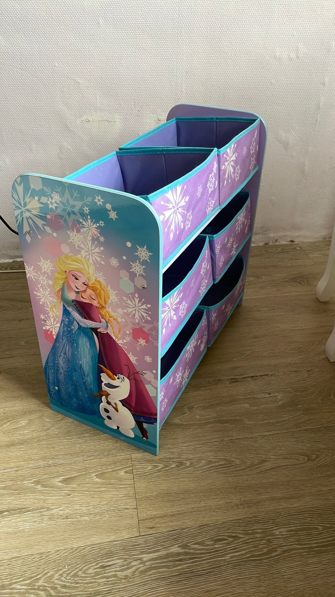 Meuble rangement Reine des Neiges 6 boites – état neuf, Enlèvement ou Envoi, Comme neuf