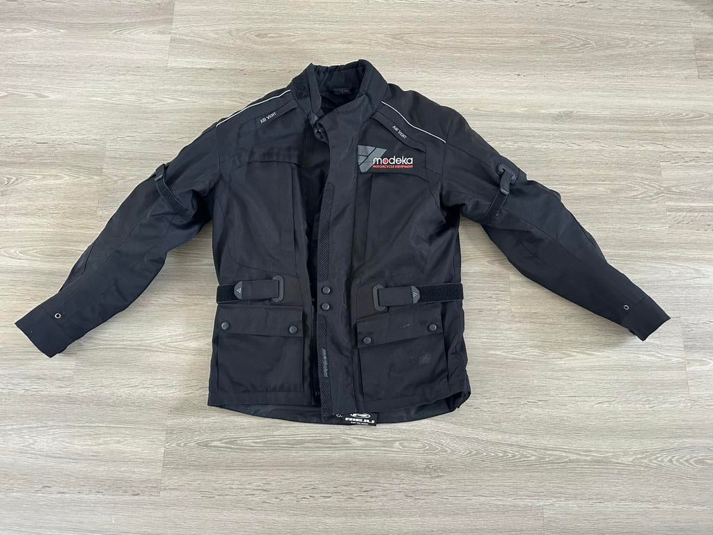 Modeka motorjas zwart – Air Vent – incl. niergordel – maat L, Ophalen, Zwart