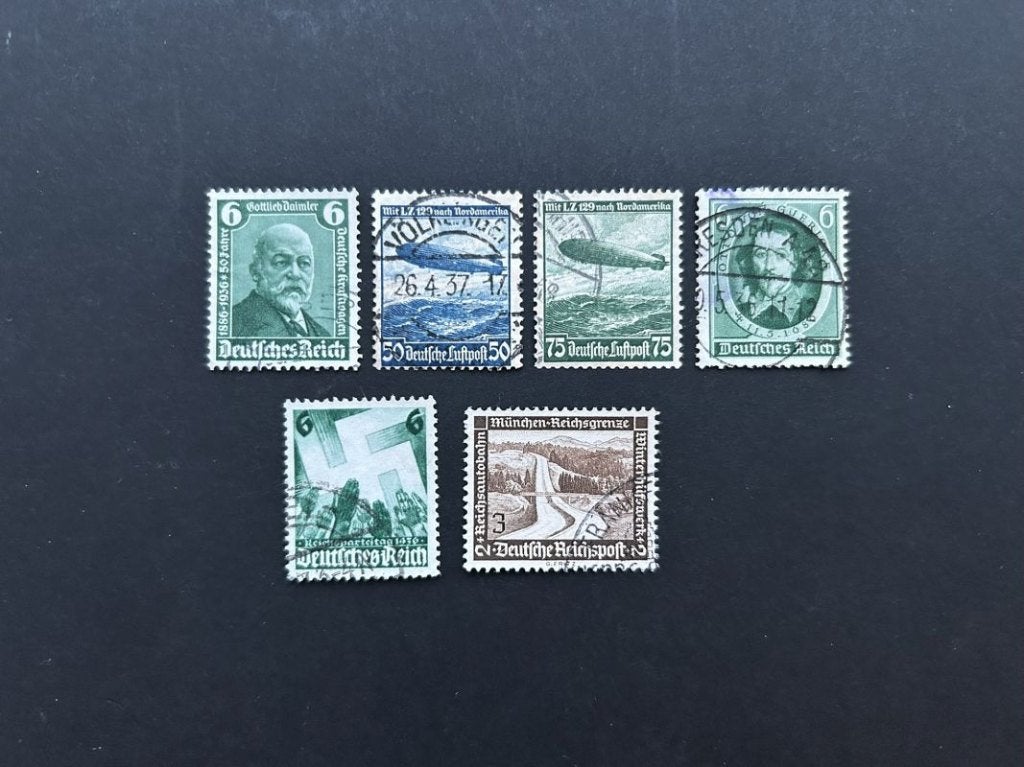 Serie postzegels Duitse rijk uitgave 1936, Enlèvement ou Envoi, Empire allemand, Affranchi
