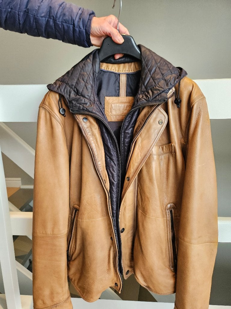 Jas, Kleding | Heren, Jassen | Winter, Ophalen, Maat 52/54 (L), Bruin, Zo goed als nieuw