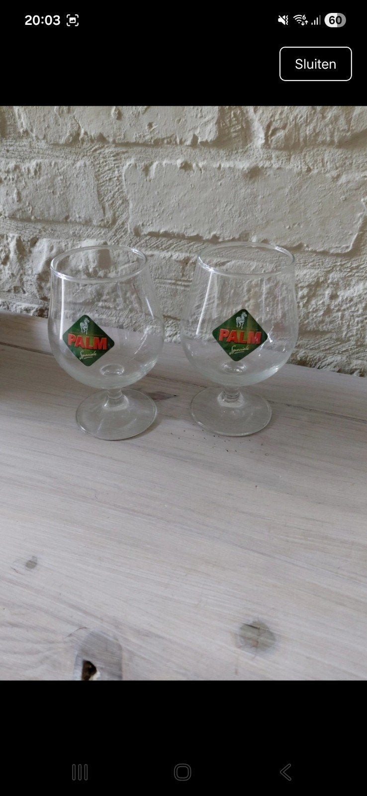 2 bierglazen Palm, Verzamelen, Ophalen of Verzenden, Zo goed als nieuw, Bierglas