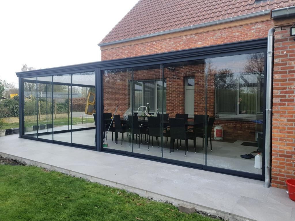 Glazenschuifwanden Glazen schuifwand schuifdeur glazenwand, Doe-het-zelf en Bouw, Ophalen of Verzenden, Veiligheidsglas