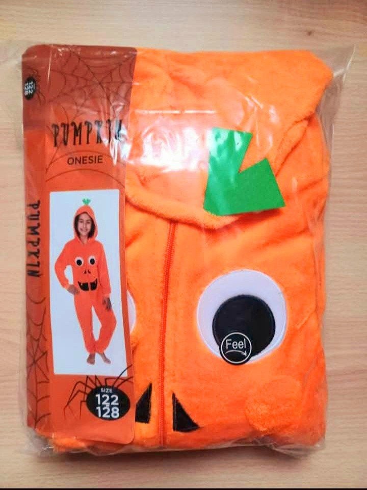 Onesie verkleedpak Pompoen Halloween maat 122-128 NIEUW, Enlèvement, Neuf, Garçon ou Fille