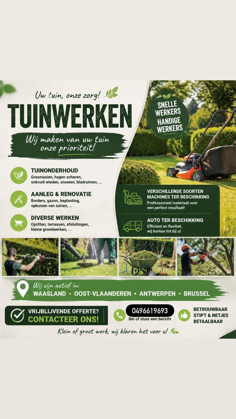 Jardinier : Waasland - Anvers - Bruxelles