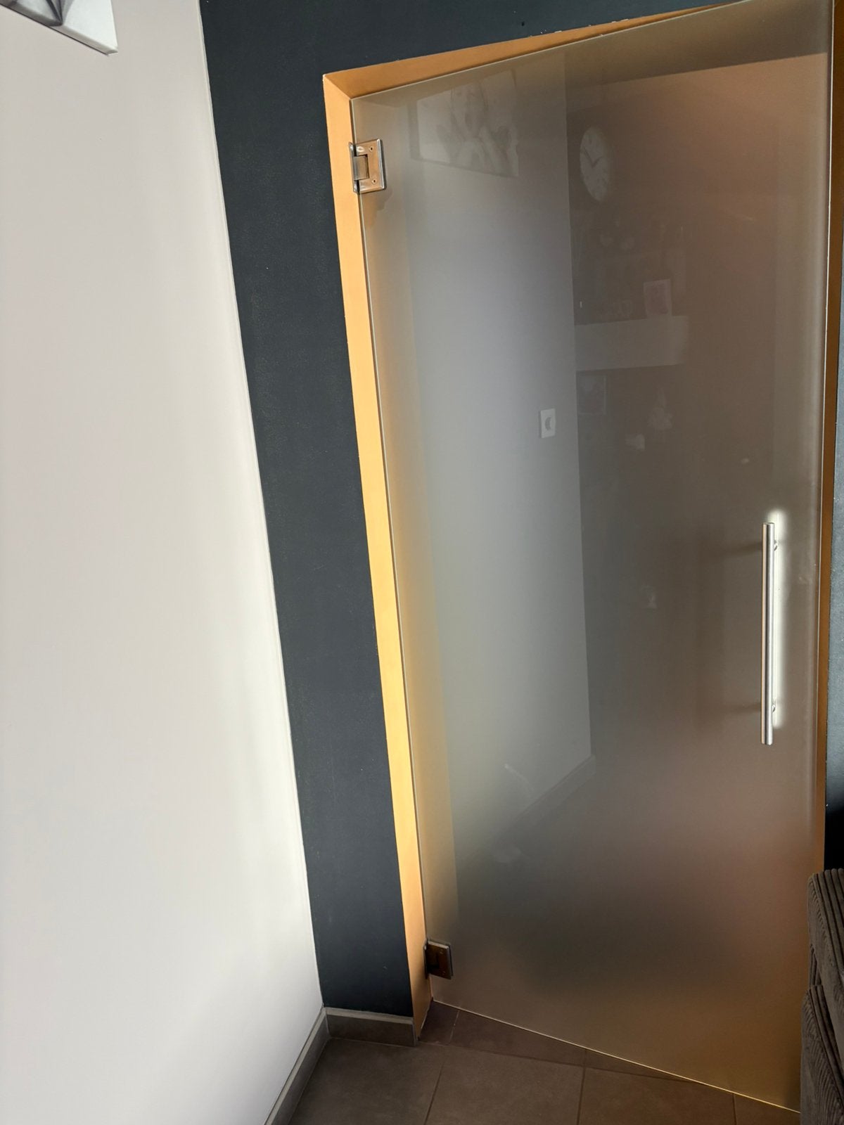 Porte en verre sablée Thijs 83/200 cm, Moins de 200 cm, Comme neuf, Verre, Enlèvement