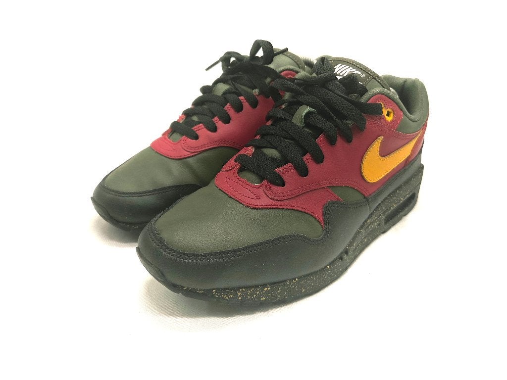 Nike Air Max 1 ID 'Gold Speckle/Olive' EU41 2019, Enlèvement ou Envoi, Nike, Porté, Baskets