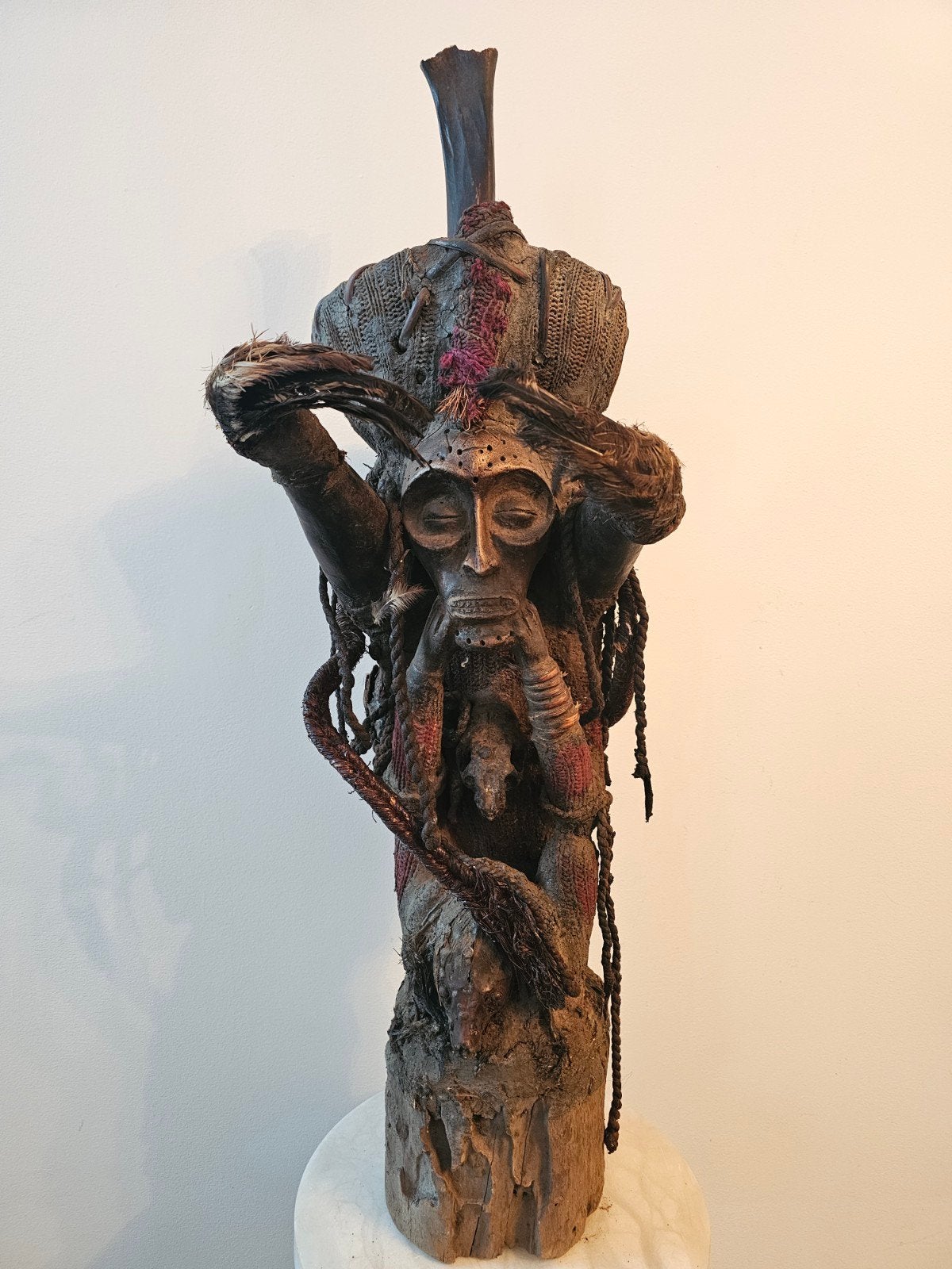 Penseur Tchokwé du Congo. Hauteur 90cm, Enlèvement ou Envoi