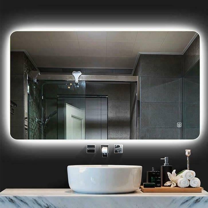 Miroir de salle de bain avec éclairage LED | Touch, Maison & Meubles, Accessoires pour la Maison | Miroirs, Enlèvement ou Envoi
