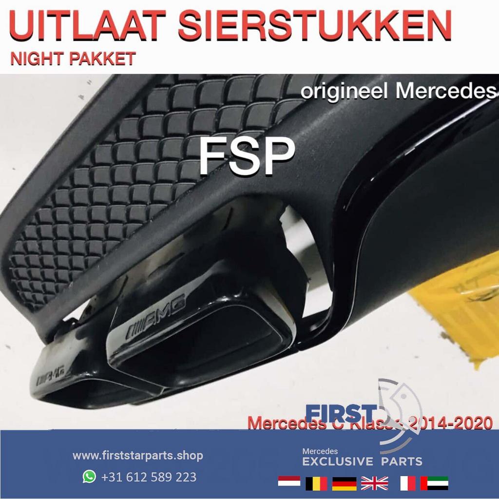 W205 C205 C63 AMG UITLAAT SIERSTUKKEN Mercedes 2014-2020 NIG, Auto-onderdelen, Gebruikt, -, Ophalen of Verzenden, -