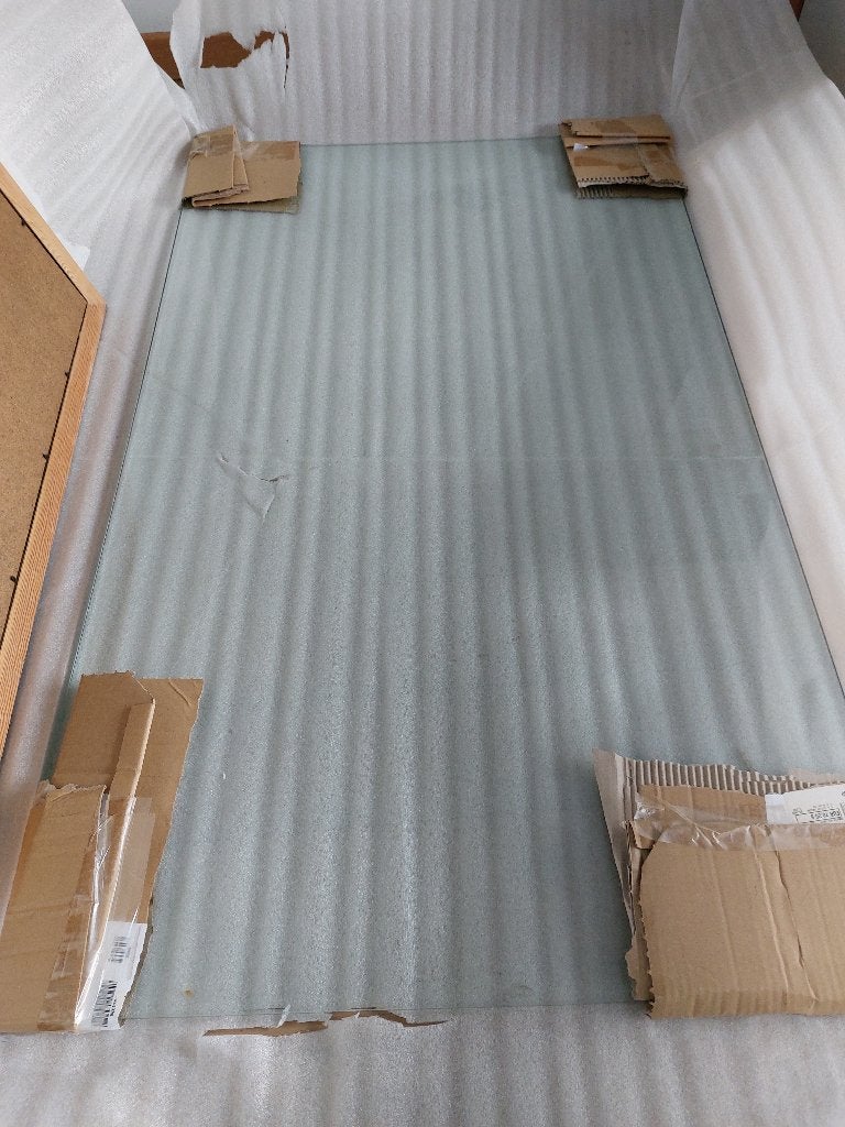 Getemperd glas salontafel: 1m20 x 73,5 x 8mm., Ophalen, Minder dan 80 cm, 80 tot 120 cm, Zo goed als nieuw