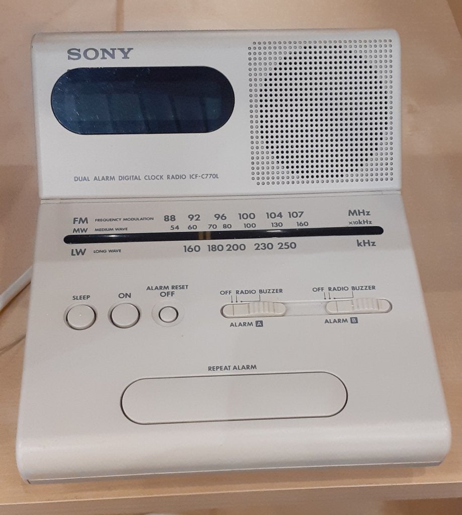 Radio réveil Sony, Enlèvement ou Envoi, Utilisé, Digital