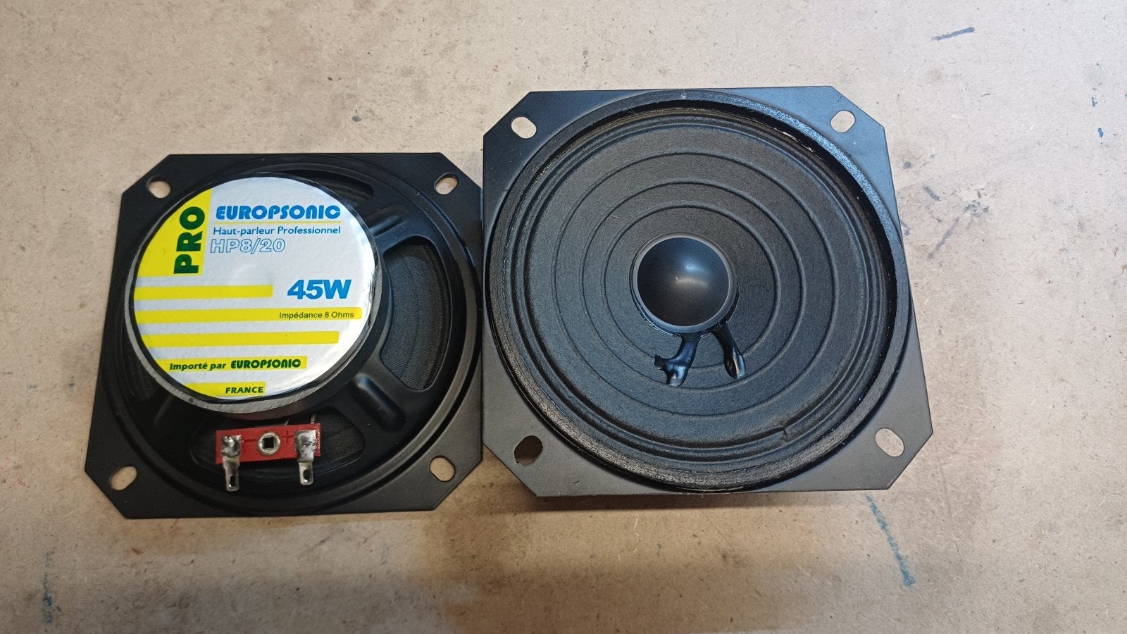 2 x tweeter vintage de 10 cm, 8 ohms, 45 watts, Neuf, Enlèvement ou Envoi, Enceinte d'étagère, Autres marques