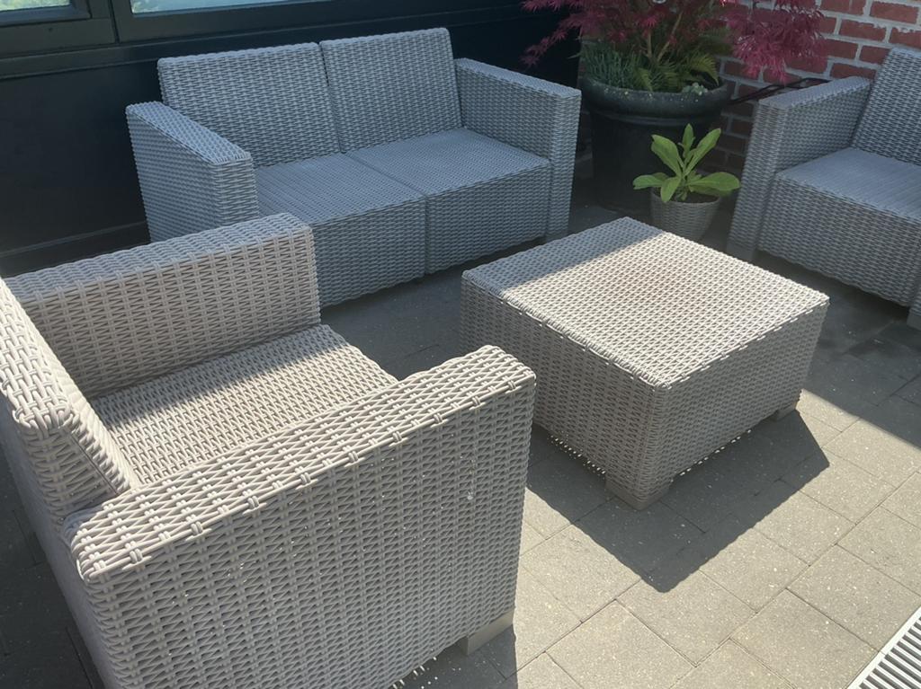 Loungeset Allibert, Jardin & Terrasse, Ensembles de jardin, Enlèvement, Comme neuf, Sets de jardin