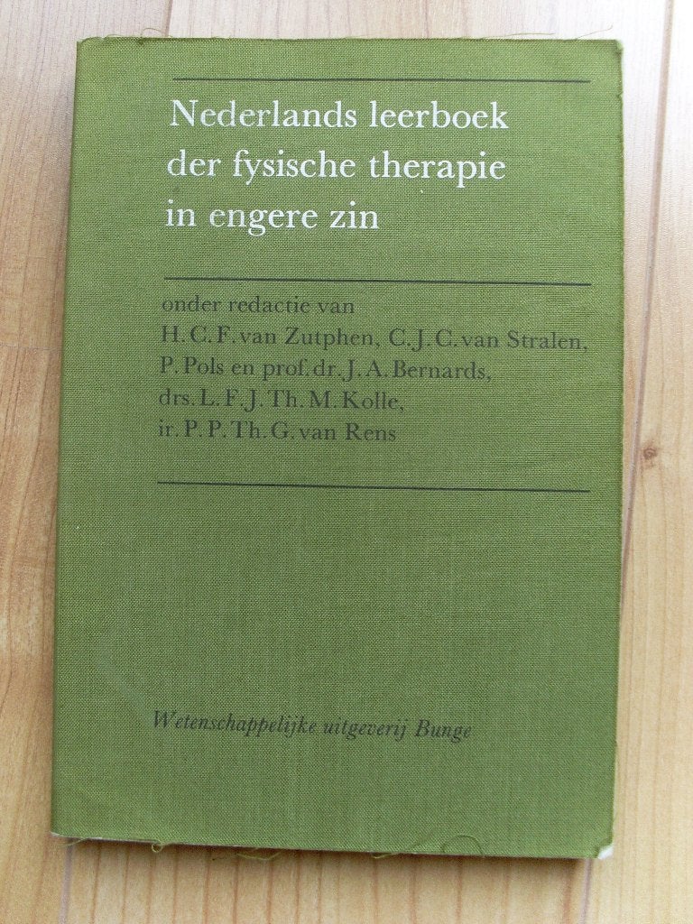 H c F Van Zutphen Nederlands leerboek der fysische therapie, Ophalen of Verzenden, Gelezen