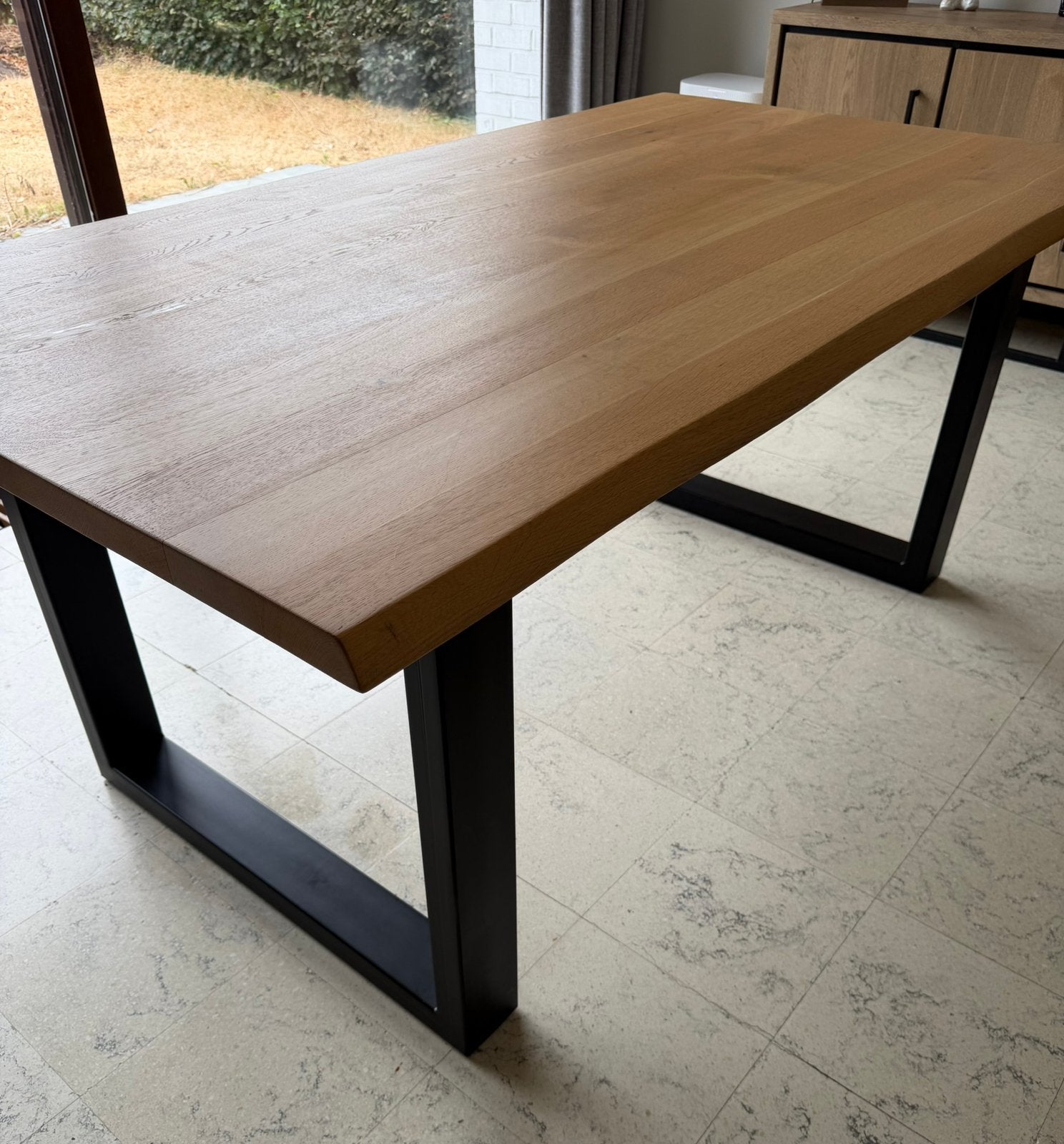 Table en chêne, Quatre personnes, 150 à 200 cm, Comme neuf, Enlèvement