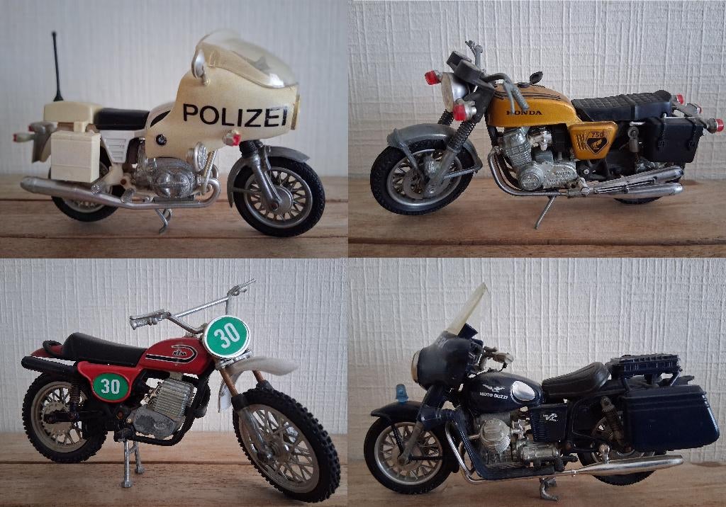 4 motos Polistil des années 70, Enlèvement ou Envoi, Moteur, Comme neuf, Nvt
