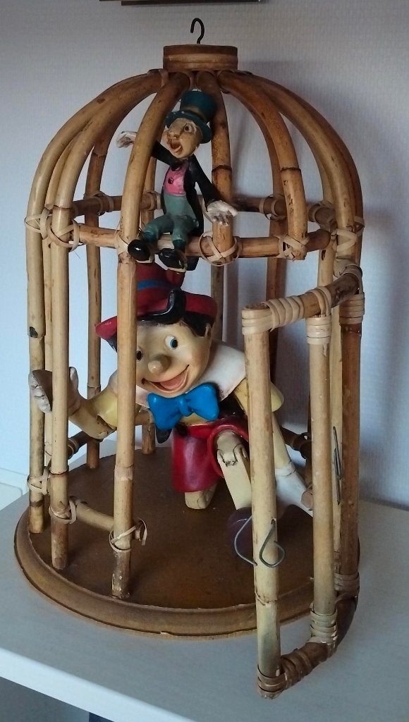 Pinokkio met Krekeltje, Ophalen, Peter Pan of Pinokkio, Gebruikt, Beeldje of Figuurtje