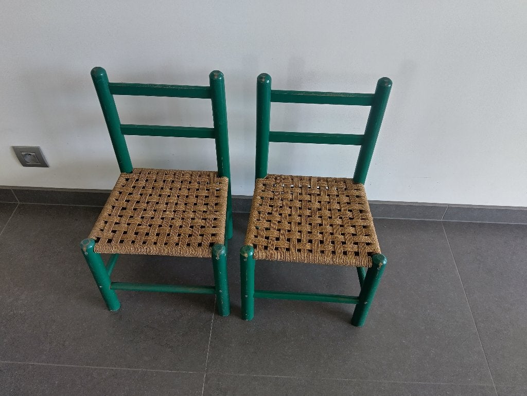 2 Antieken kinderstoelen, Kinderen en Baby's, Kinderstoelen, Ophalen, Zo goed als nieuw, Overige typen