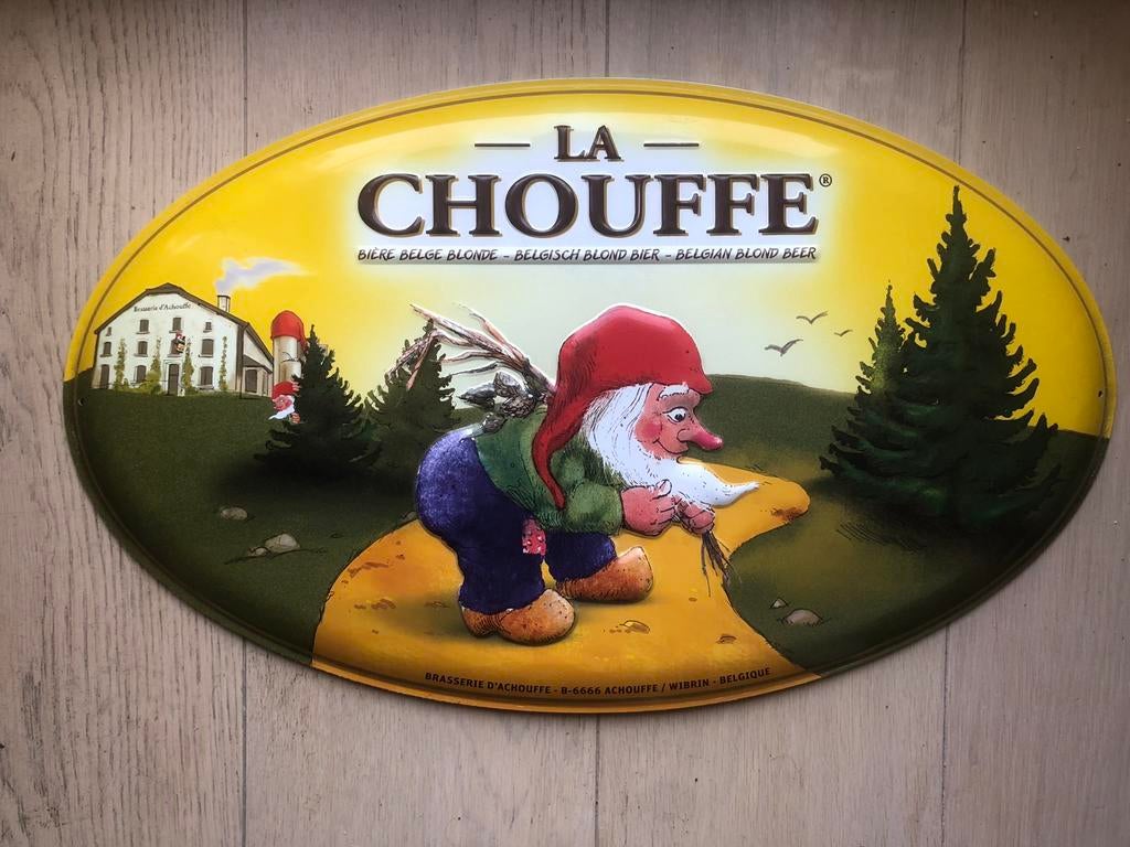 Reclamebord La Chouffe., Ophalen