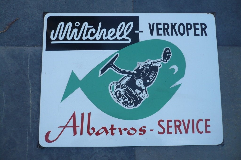 Emaille bord Albatros / Mitchell, Antiek en Kunst, Ophalen of Verzenden