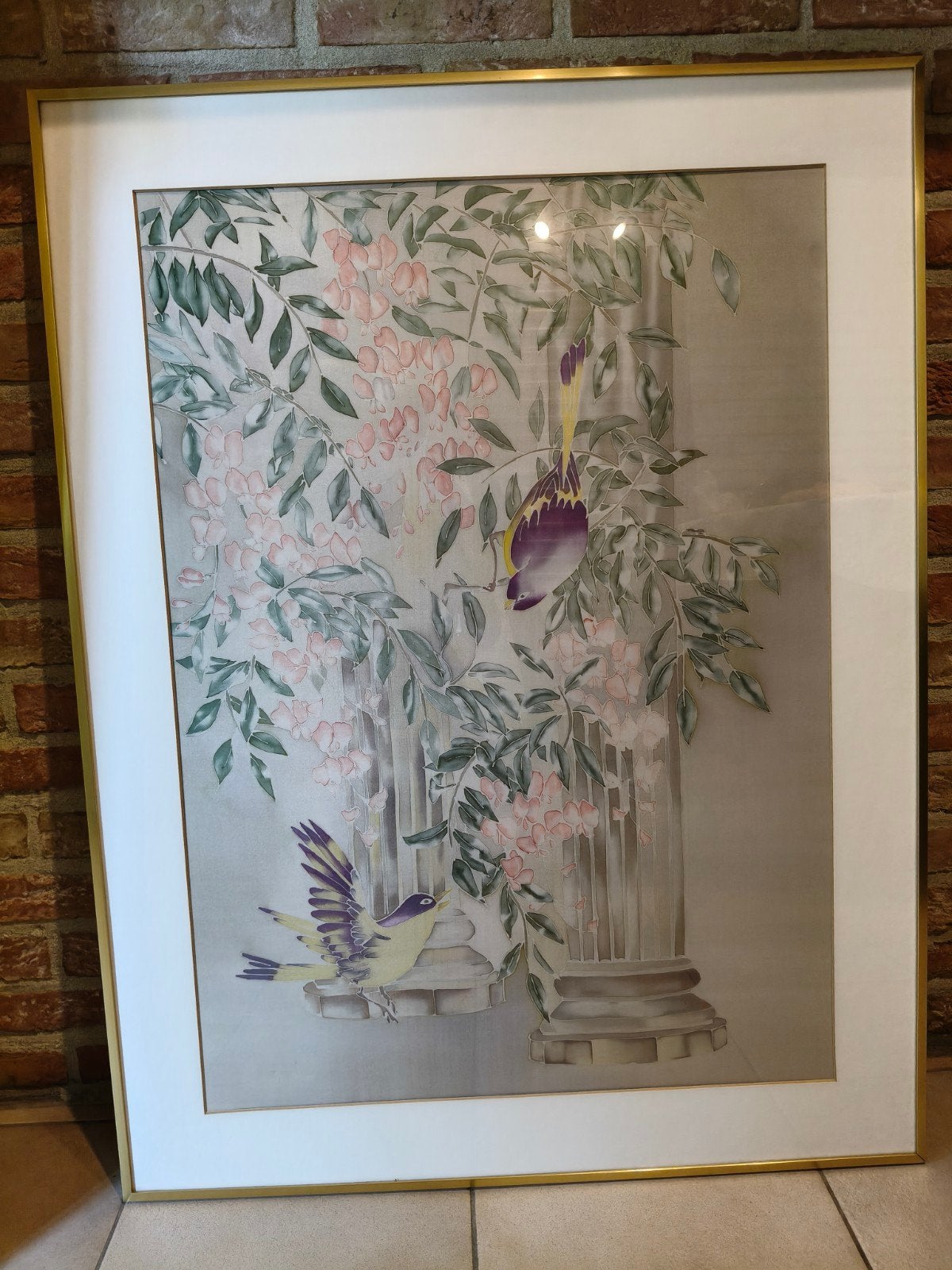 Waterverf tekening in mooie lijst. Br. 70,50 & H. 92,50, Antiek en Kunst, Kunst | Tekeningen en Fotografie, Ophalen, Schilderij