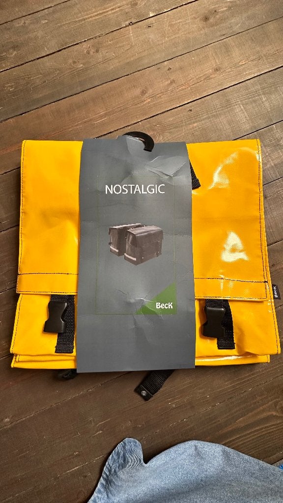 Beck Dubbele fietstas Nostalgic 52L Yellow, Ophalen of Verzenden, Nieuw, Beck