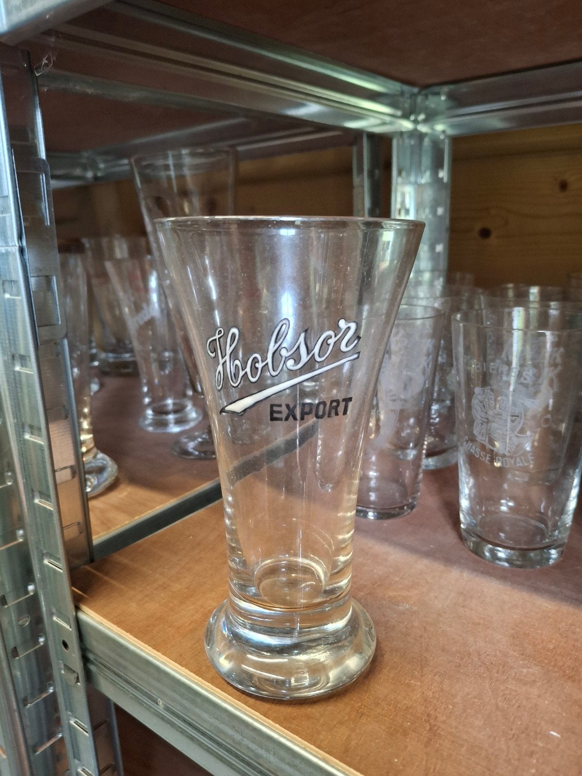 Oud email bierglas hobsor, Verzamelen, Ophalen of Verzenden