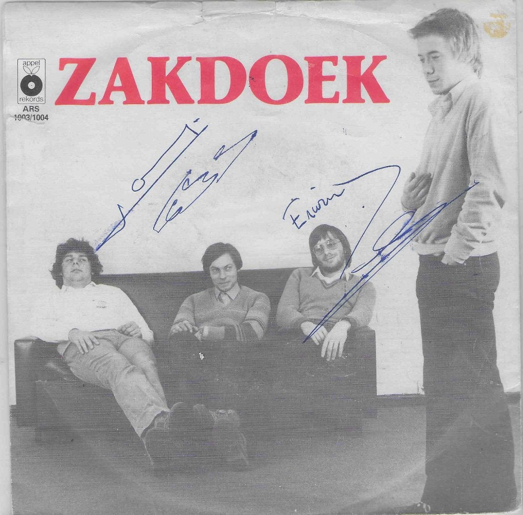 zakdoek - anno '82 / cowboy joe+ handtekeningen, Enlèvement ou Envoi